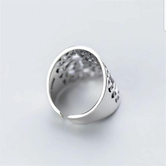 Vintage open ring 925 sterling silver 💍 - Picture 6 of 6